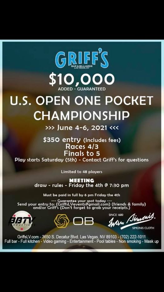 Us Open One Pocket 2024 Date Brit Joscelin