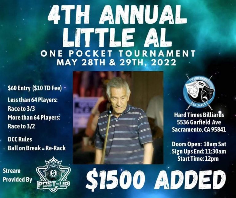 4th Annual Little Al One Pocket Tournament